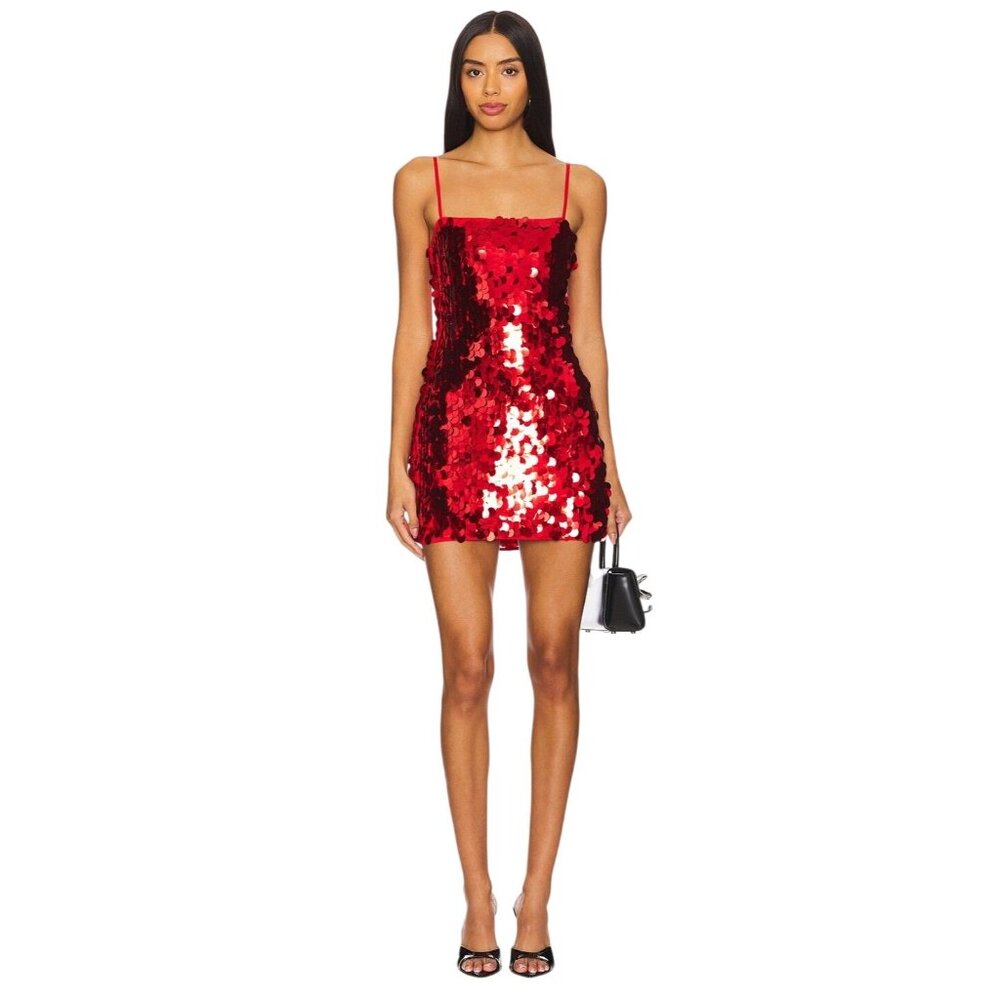 MORE TO COME x Emma Rose Yarina Mini Dress in Red XSmall New Womens Party